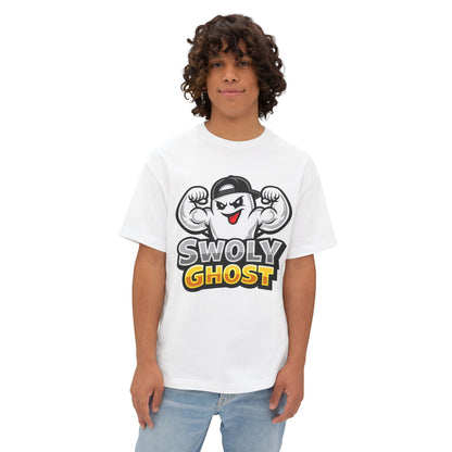 Swoly Ghost Tee #3 Oversized Gym T-Shirt By Swoly Ghost
