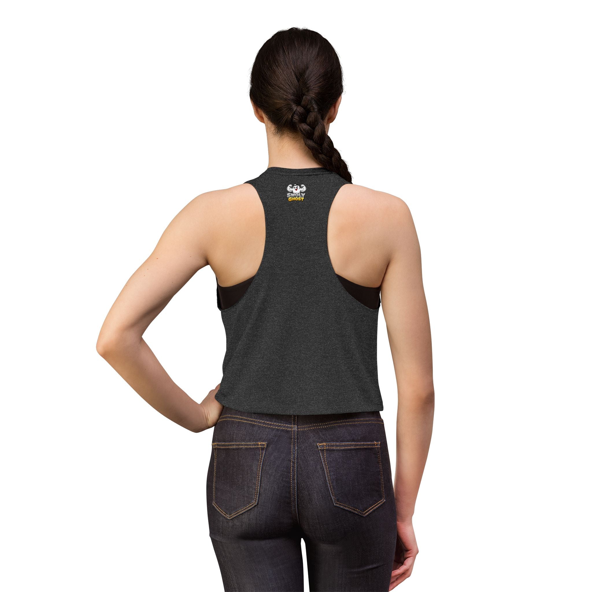 Women's Muscle Fitness Tank Crop Top By Swoly Ghost