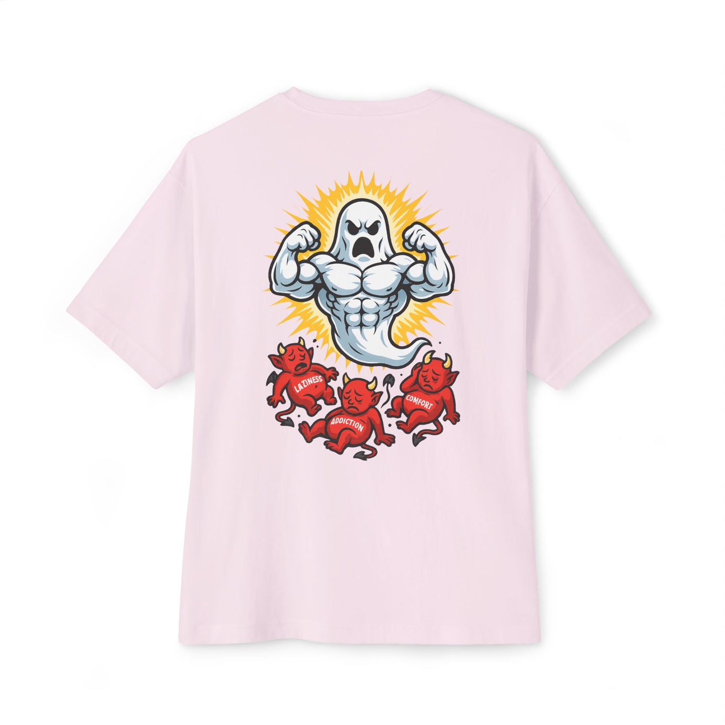 Swoly Ghost Tee #4 — "Lift With The Spirit" Oversized Gym T-Shirt By Swoly Ghost