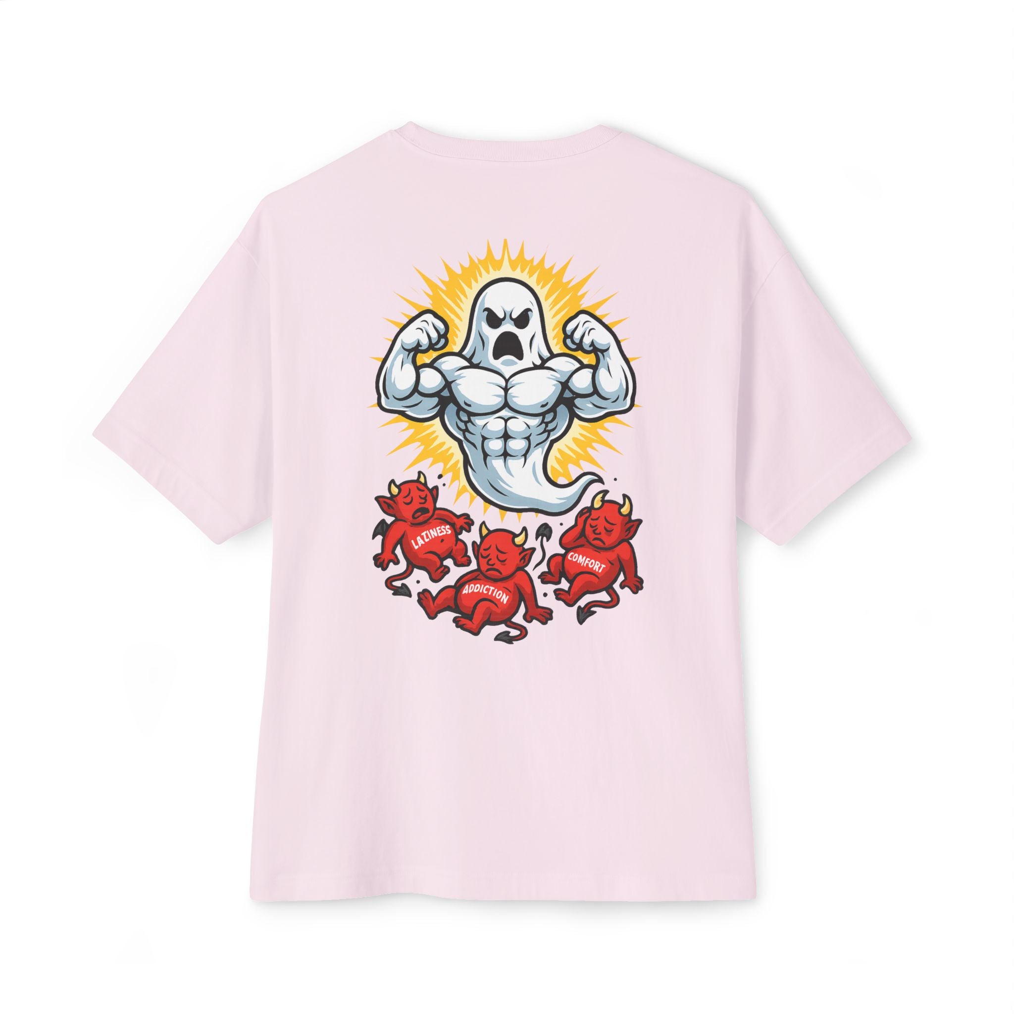 Swoly Ghost Tee #4 — "Lift With The Spirit" Oversized Gym T-Shirt By Swoly Ghost