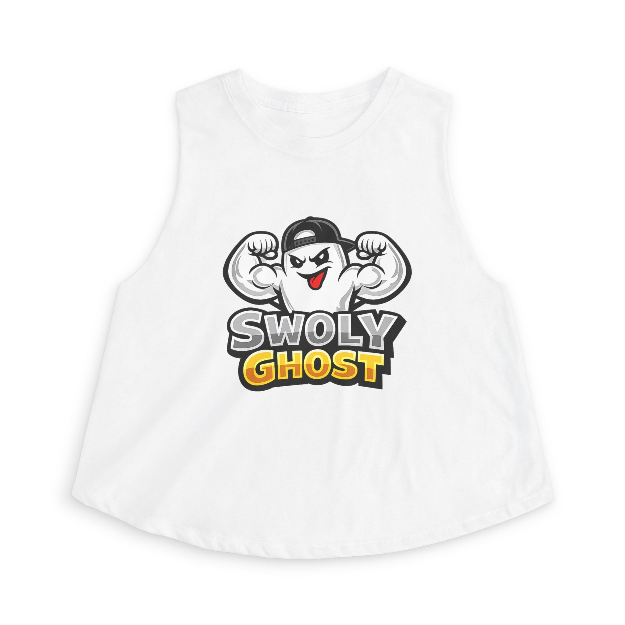 Women's Muscle Fitness Tank Crop Top By Swoly Ghost