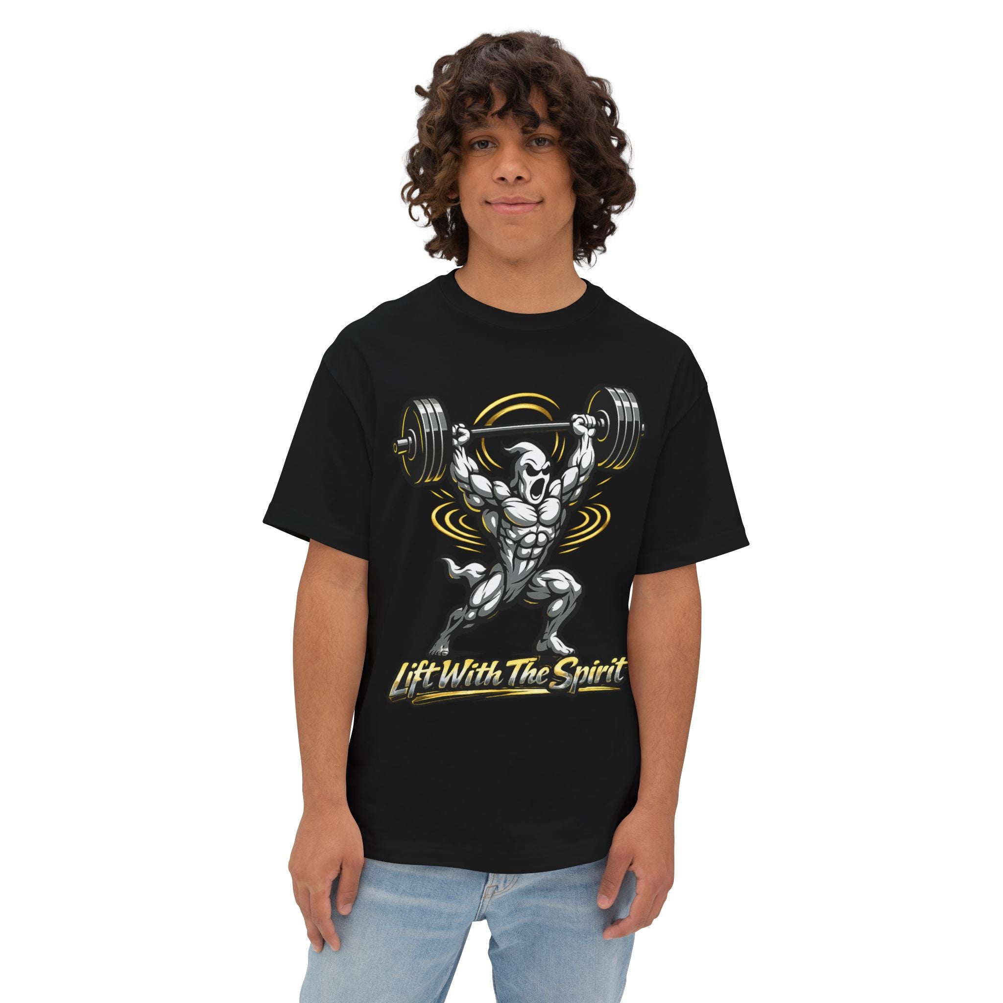 "Lift With The Spirit" / The Pump Is Sacred Graphic Tee By Swoly Ghost