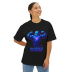 "Blessed by the Pump" / "Elevated By Iron" Oversized Gym T-Shirt By Swoly Ghost