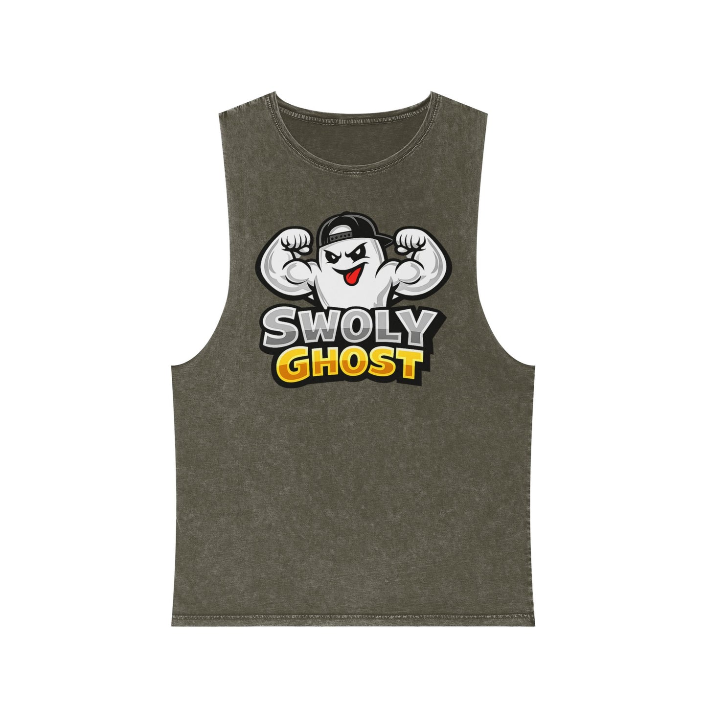 "Lift With The Spirit" Stonewash Tank Top by Swoly Ghost