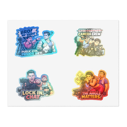 Influencer Energy Sticker Sheet #2 By Swoly Ghost — Filmmaker Vibes: "Bro! My Shot!" & "The Angle Matters!"