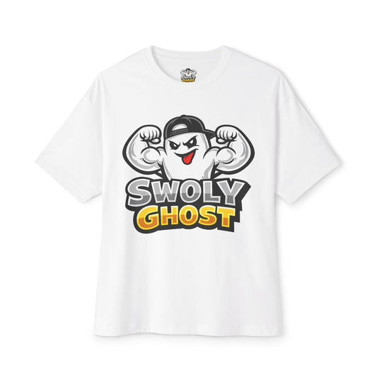 Swoly Ghost Tee #3 Oversized Gym T-Shirt By Swoly Ghost