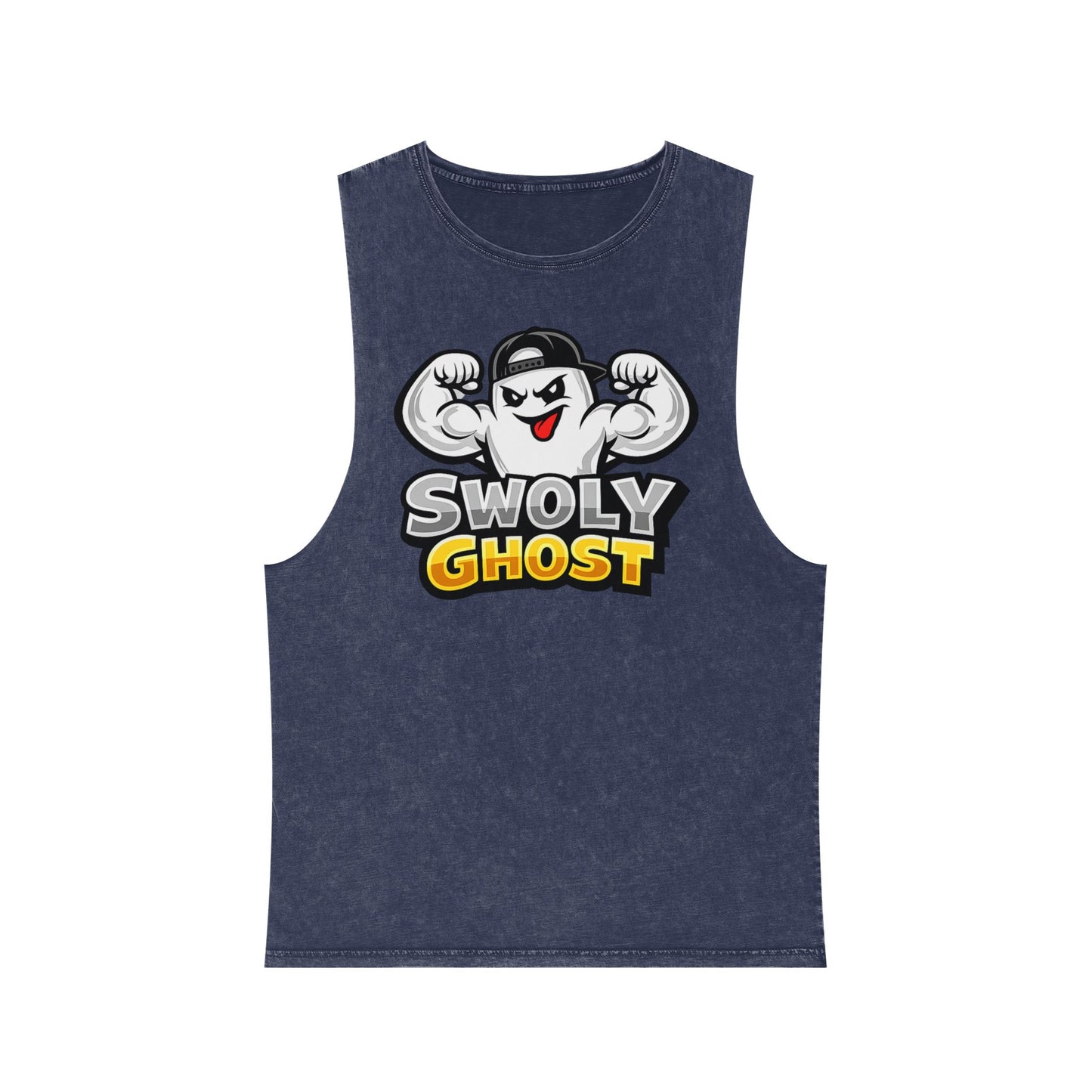 "Lift With The Spirit" Stonewash Tank Top by Swoly Ghost
