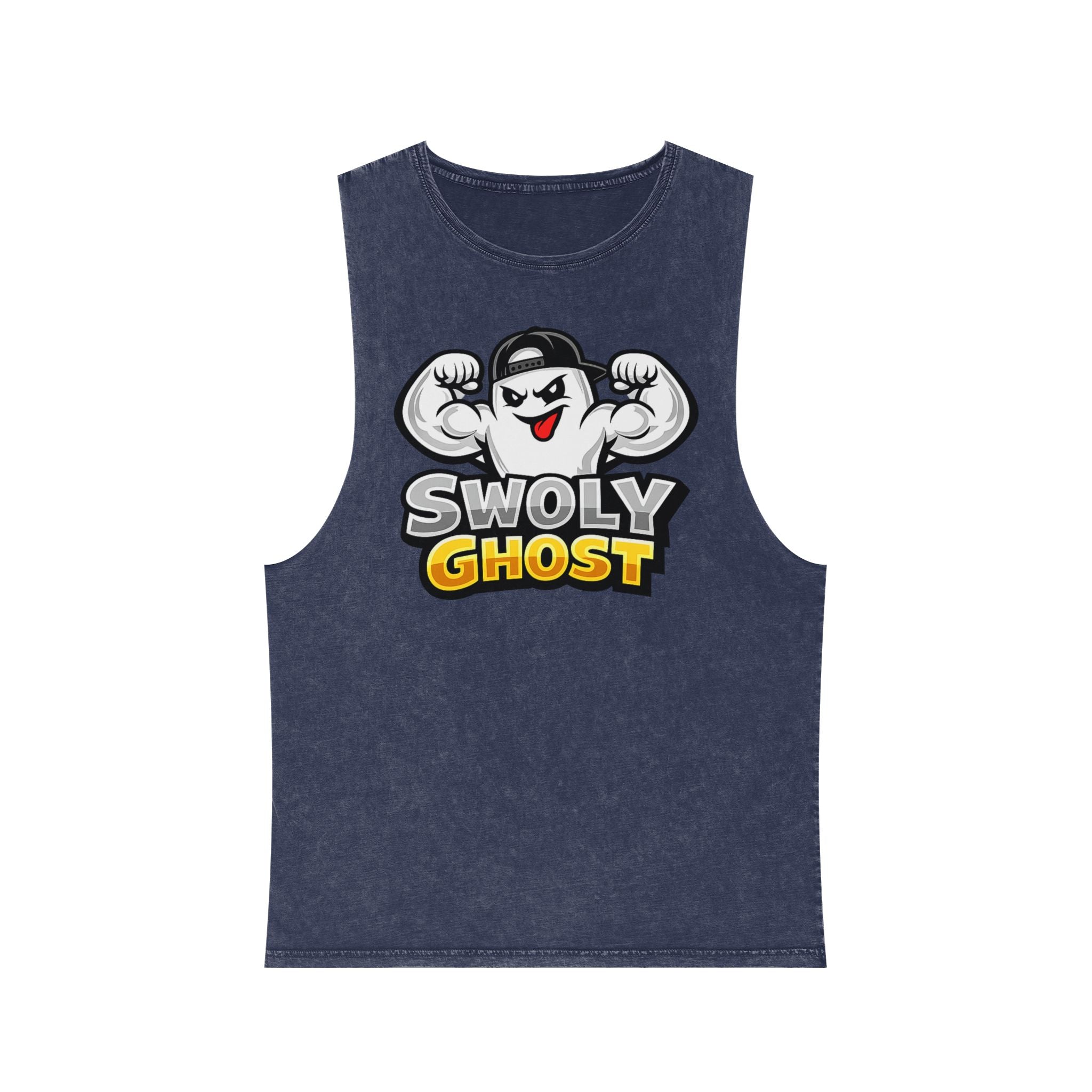 "Lift With The Spirit" Stonewash Tank Top by Swoly Ghost