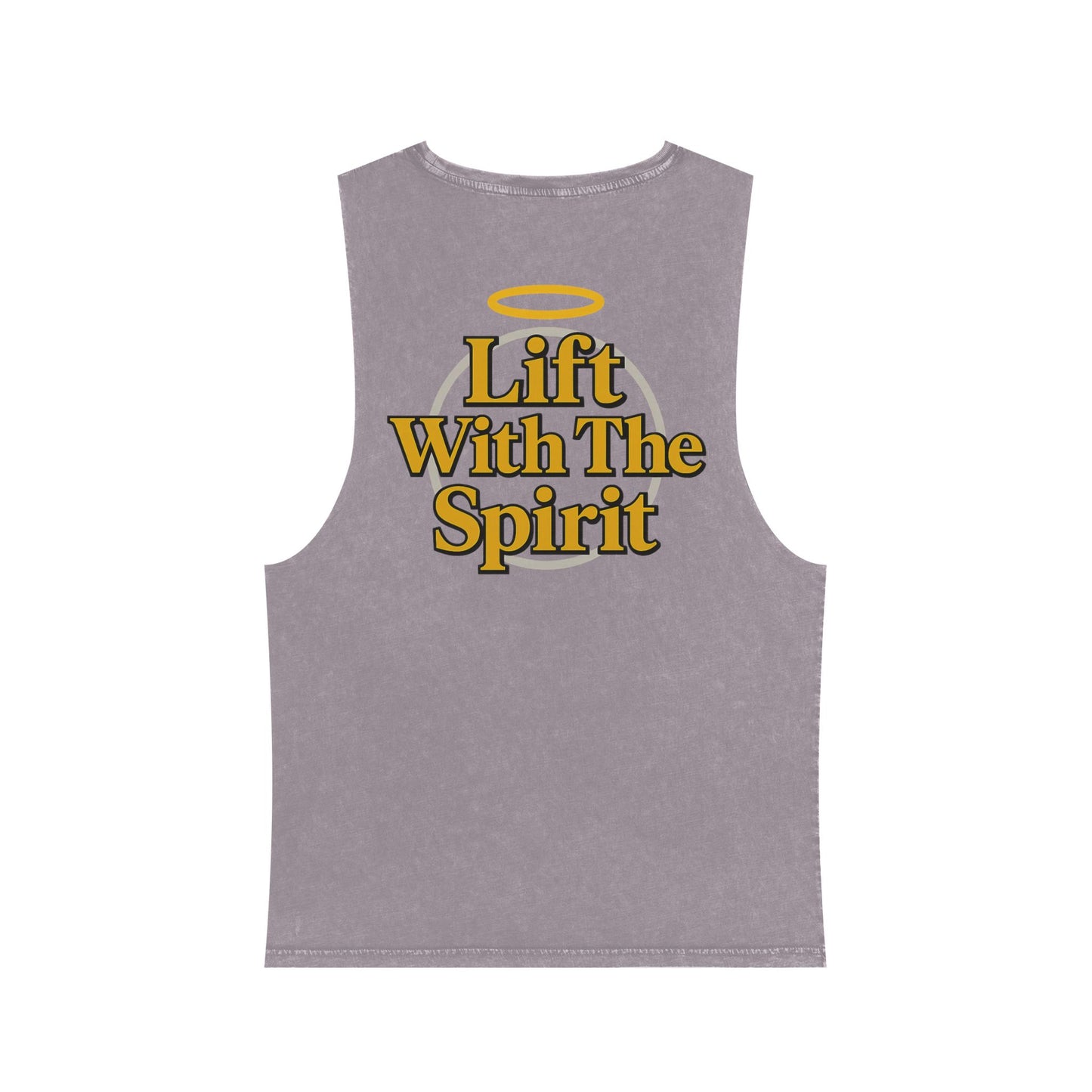 "Lift With The Spirit" Stonewash Tank Top by Swoly Ghost