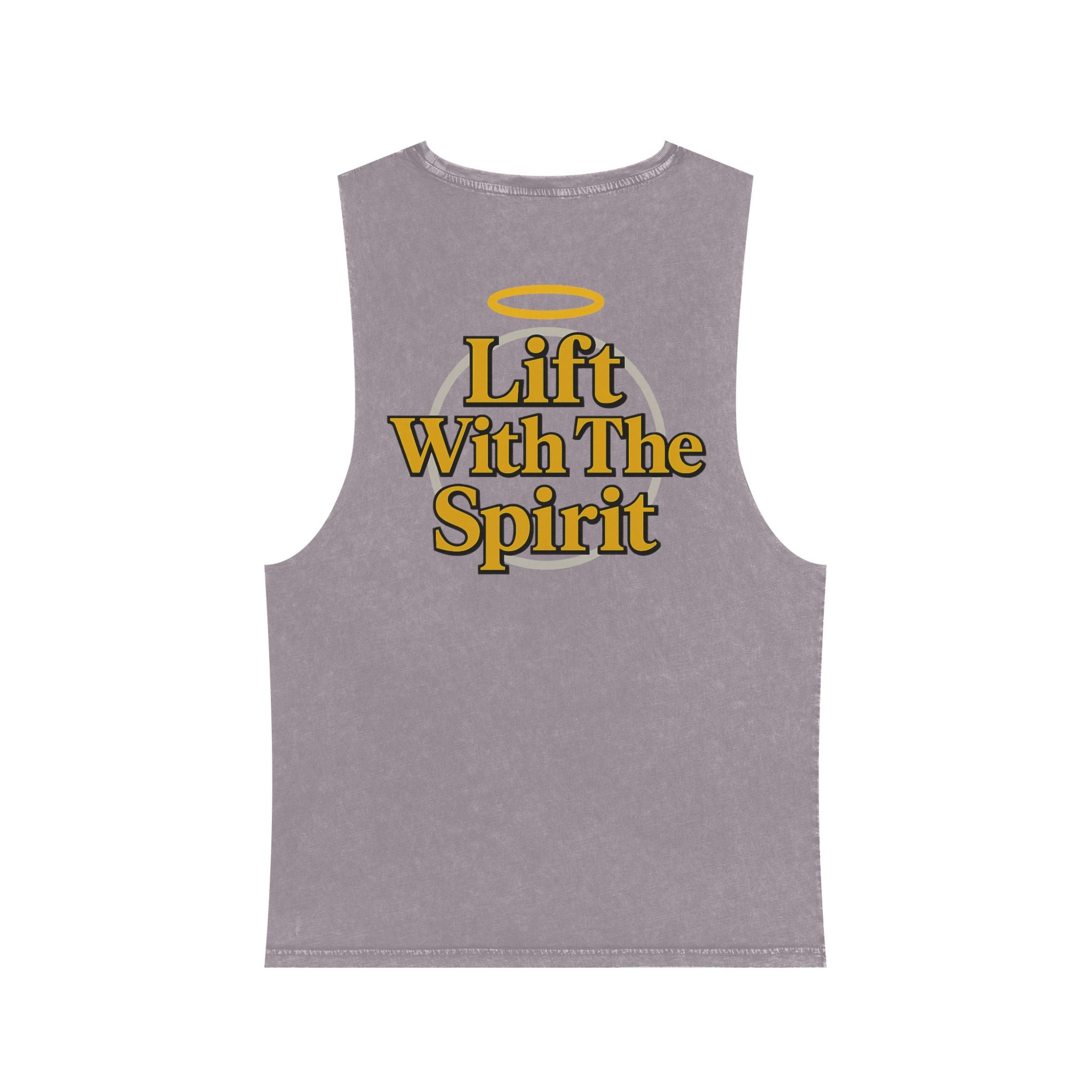 "Lift With The Spirit" Stonewash Tank Top by Swoly Ghost