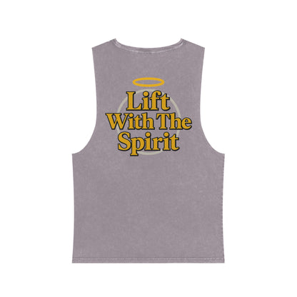 "Lift With The Spirit" Stonewash Tank Top by Swoly Ghost