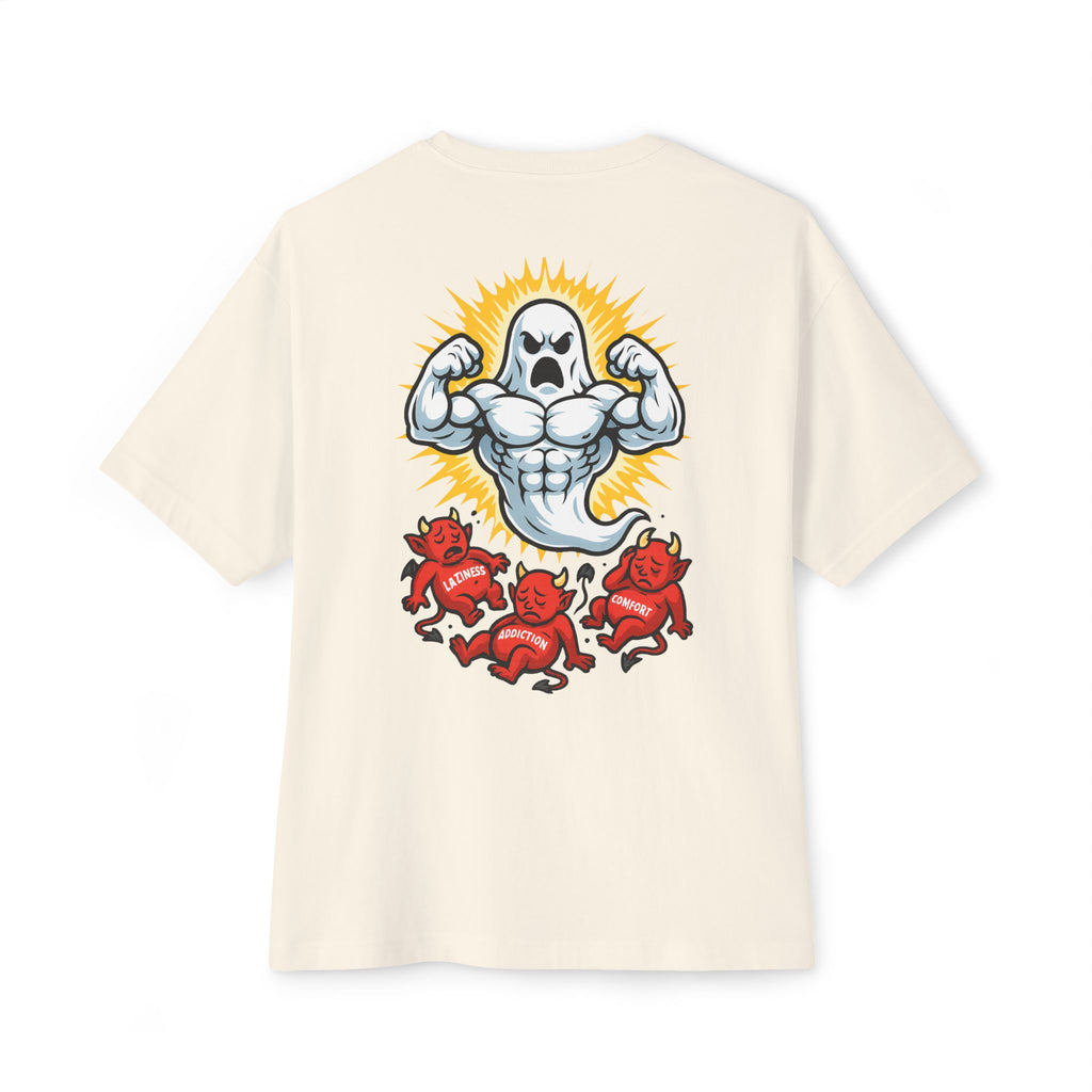 Swoly Ghost Tee #4 — "Lift With The Spirit" Oversized Gym T-Shirt By Swoly Ghost