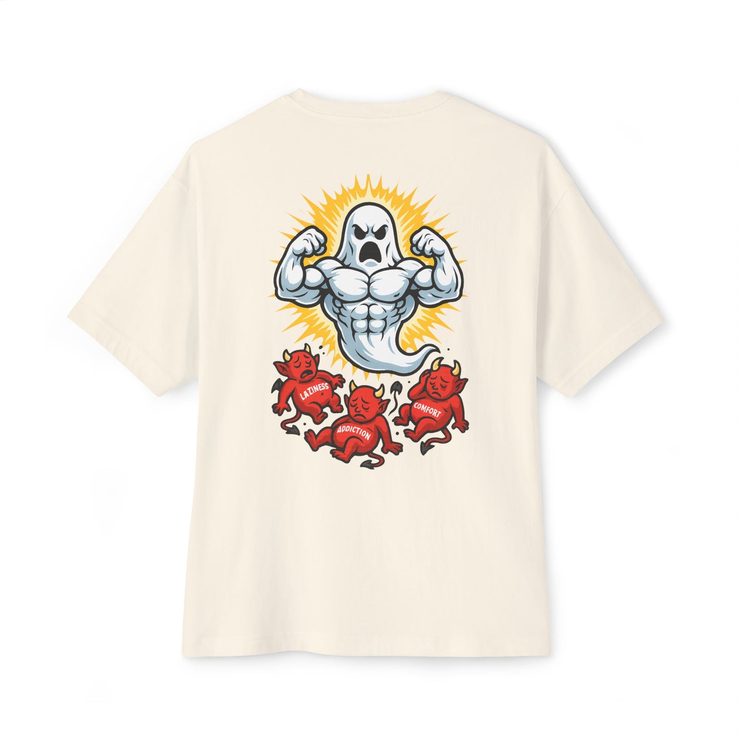 Swoly Ghost Tee #4 — "Lift With The Spirit" Oversized Gym T-Shirt By Swoly Ghost