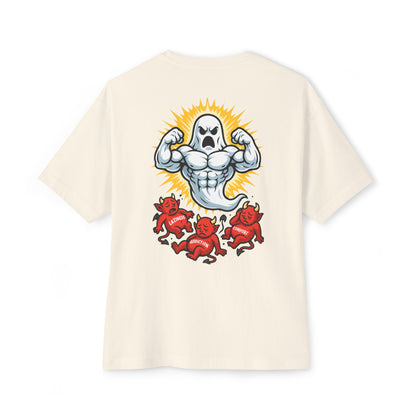 Swoly Ghost Tee #4 — "Lift With The Spirit" Oversized Gym T-Shirt By Swoly Ghost