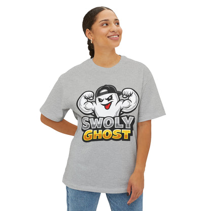 Swoly Ghost Tee #3 Oversized Gym T-Shirt By Swoly Ghost