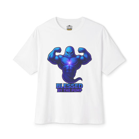 "Blessed by the Pump" / "Elevated By Iron" Oversized Gym T-Shirt By Swoly Ghost