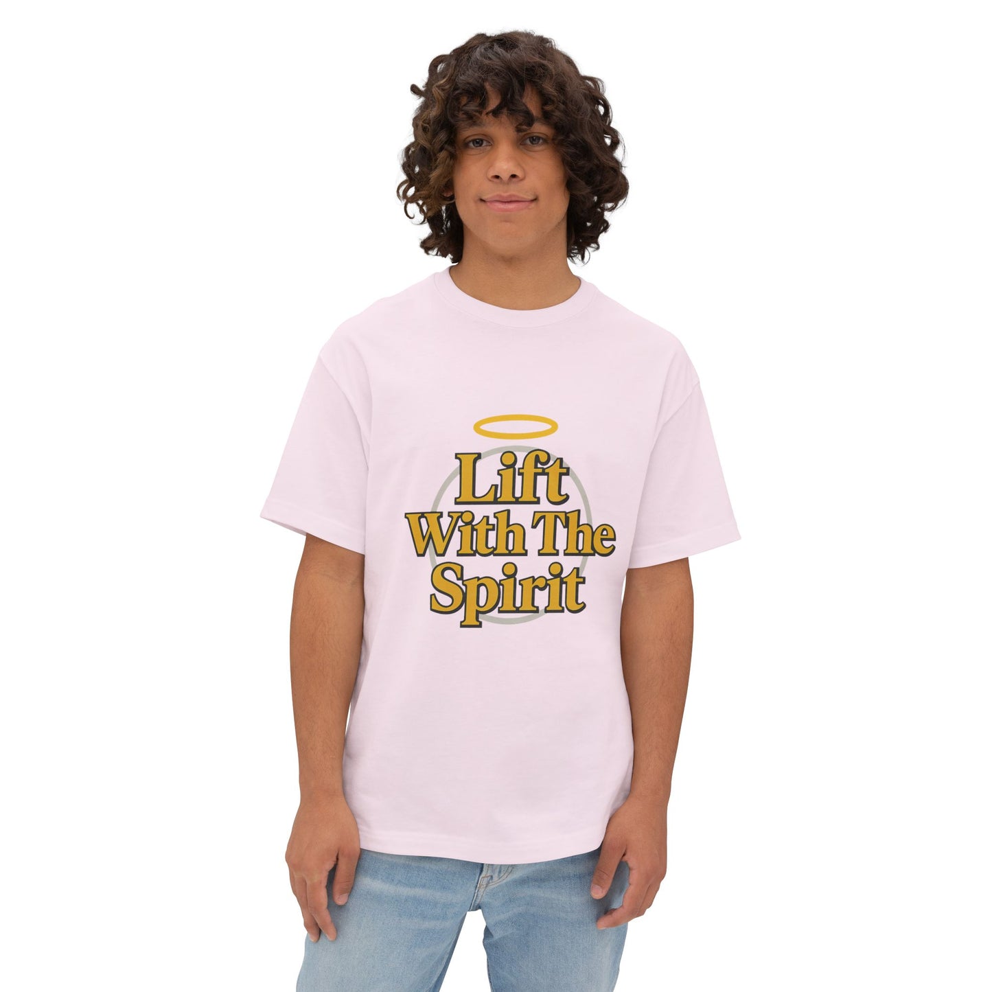 Swoly Ghost Tee #4 — "Lift With The Spirit" Oversized Gym T-Shirt By Swoly Ghost