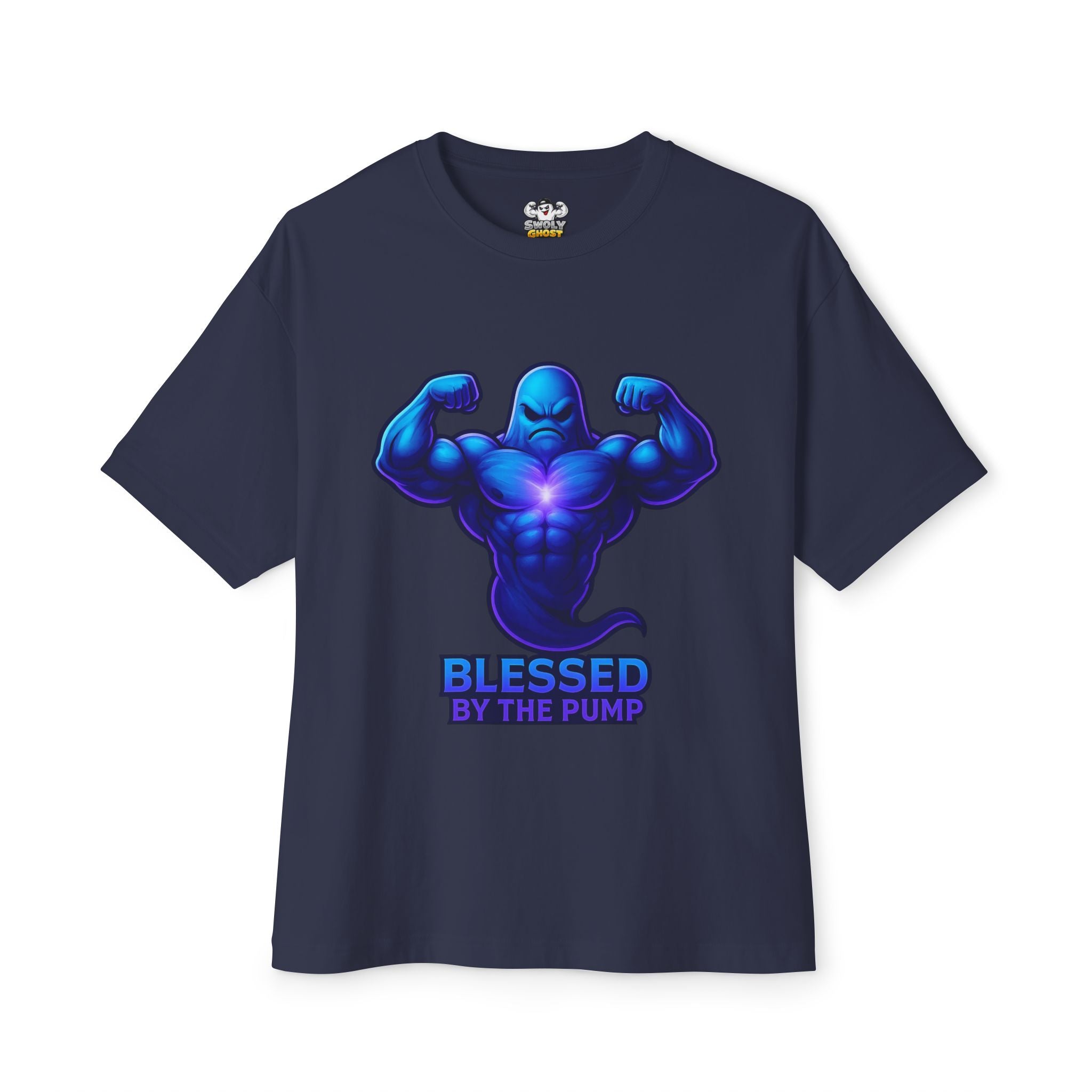 "Blessed by the Pump" / "Elevated By Iron" Oversized Gym T-Shirt By Swoly Ghost
