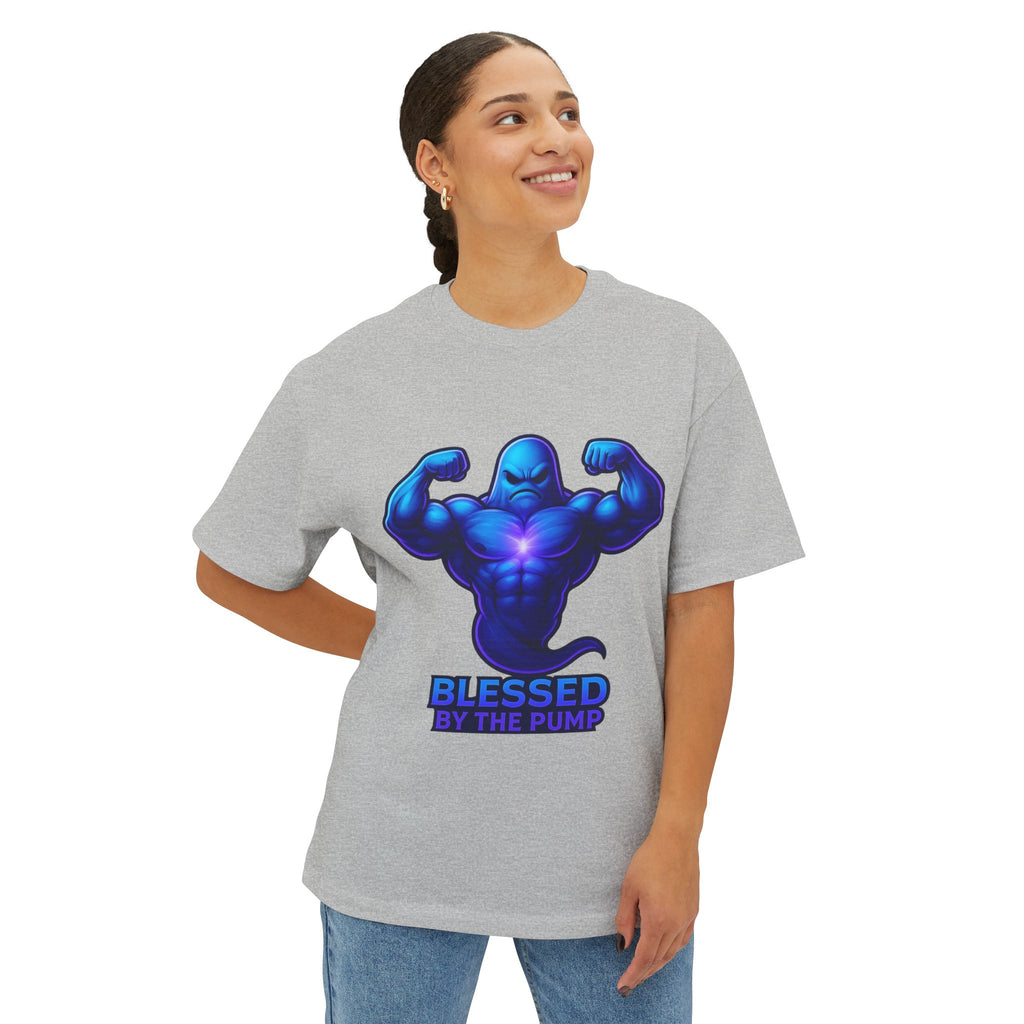 "Blessed by the Pump" / "Elevated By Iron" Oversized Gym T-Shirt By Swoly Ghost