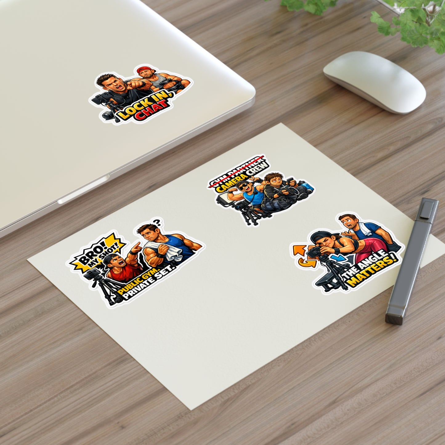 Influencer Energy Sticker Sheet #2 By Swoly Ghost — Filmmaker Vibes: "Bro! My Shot!" & "The Angle Matters!"
