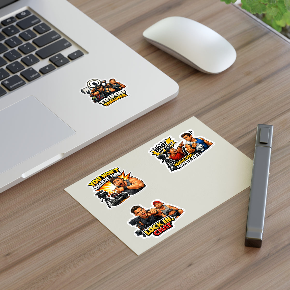 Influencer Energy Sticker Sheet #3 By Swoly Ghost— 'Tripod Takeover' Camera Crew Decals