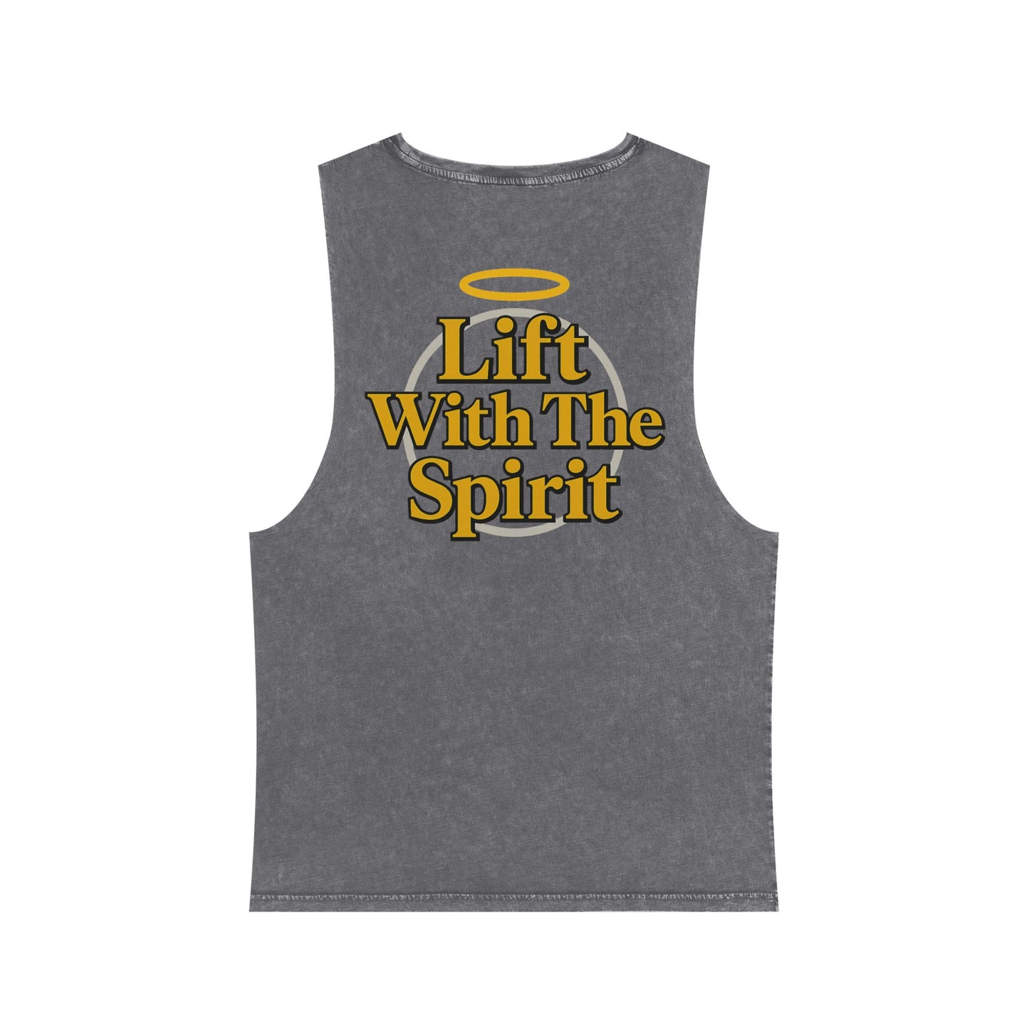 "Lift With The Spirit" Stonewash Tank Top by Swoly Ghost