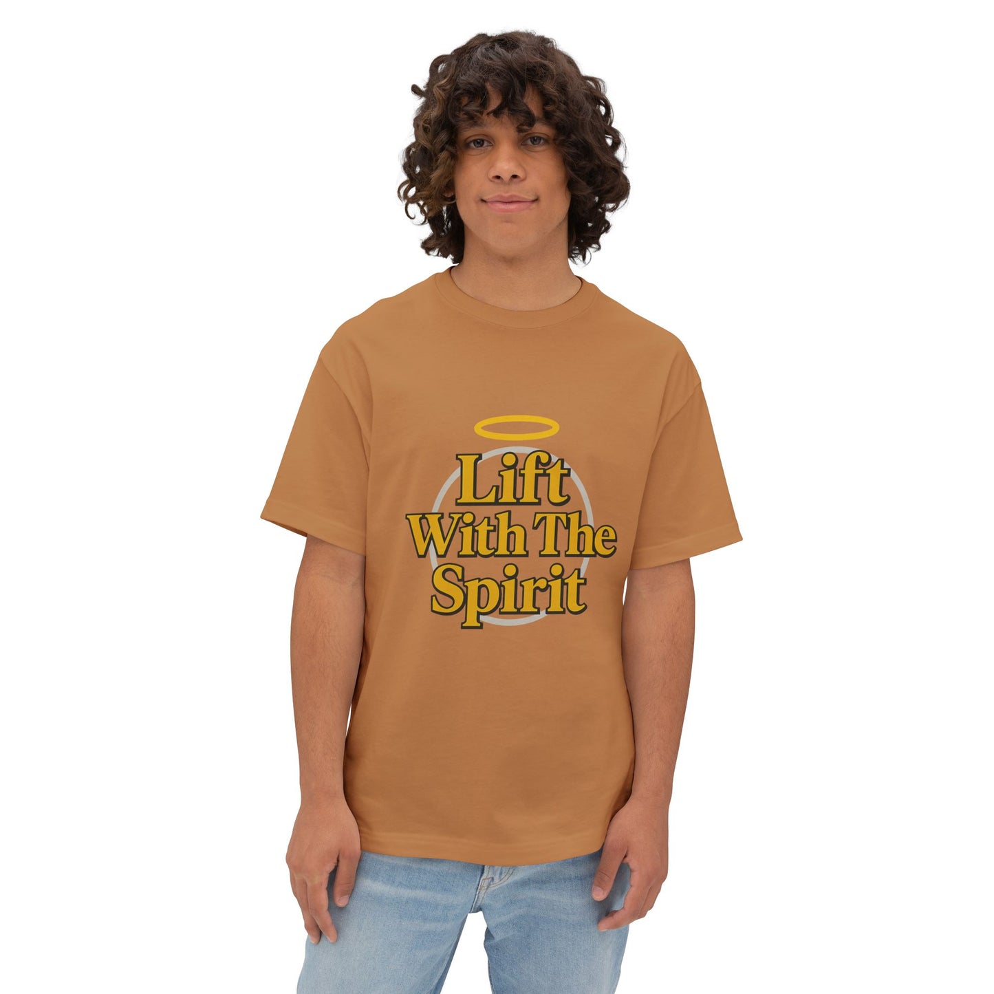 Swoly Ghost Tee #4 — "Lift With The Spirit" Oversized Gym T-Shirt By Swoly Ghost