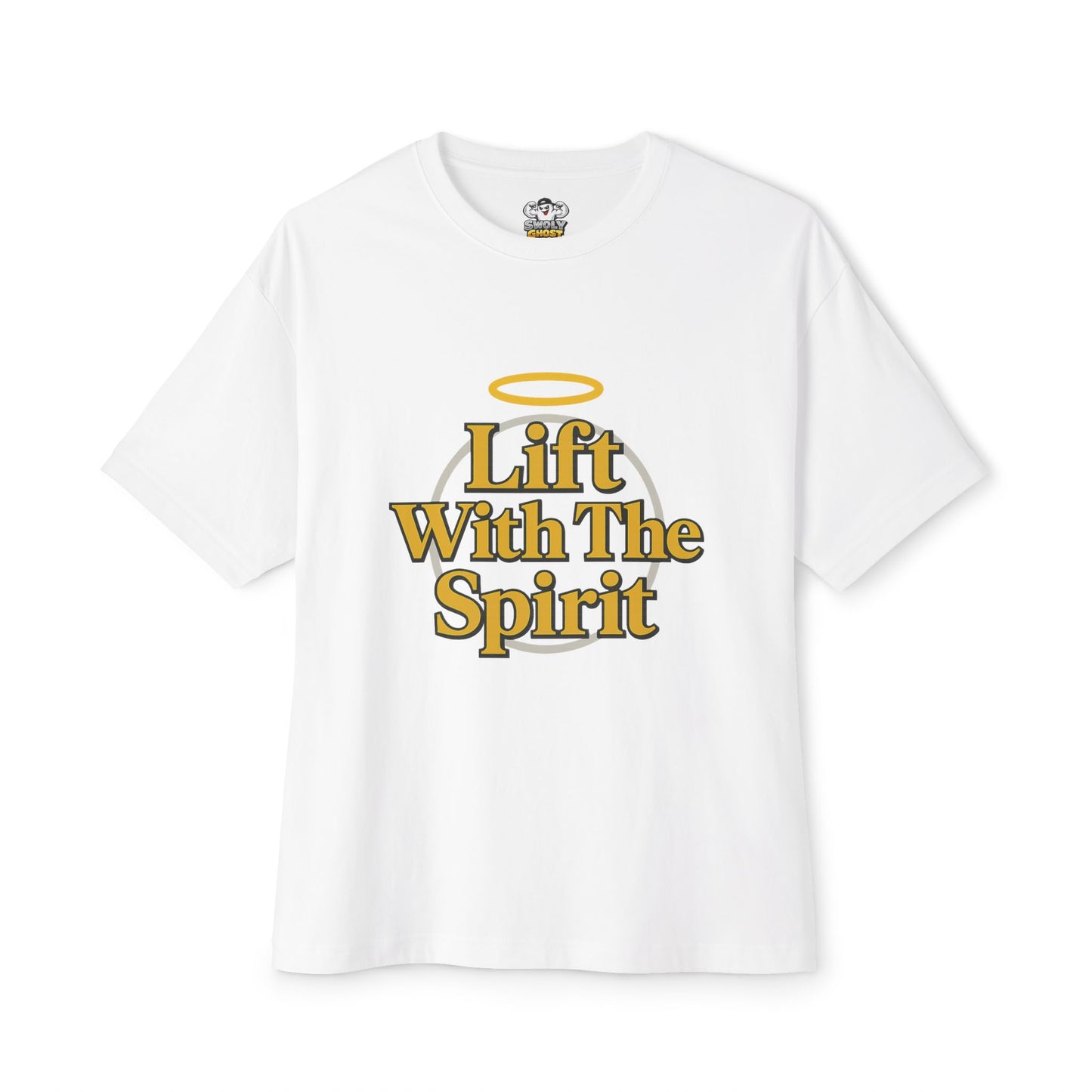 Swoly Ghost Tee #4 — "Lift With The Spirit" Oversized Gym T-Shirt By Swoly Ghost