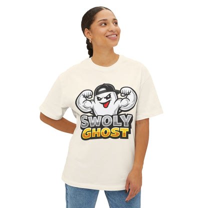 Swoly Ghost Tee #3 Oversized Gym T-Shirt By Swoly Ghost