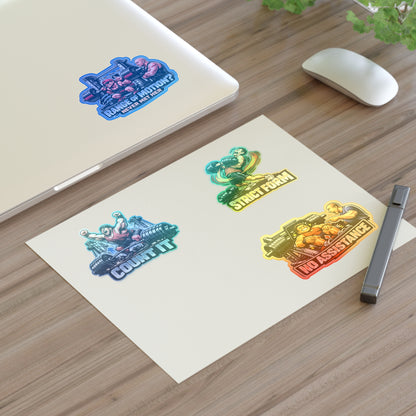 Ego Lifters Sticker Sheet #1 By Swoly Ghost — 'Count It', 'Strict Form', 'Range of Motion? Never Met Her', 'No Assistance'