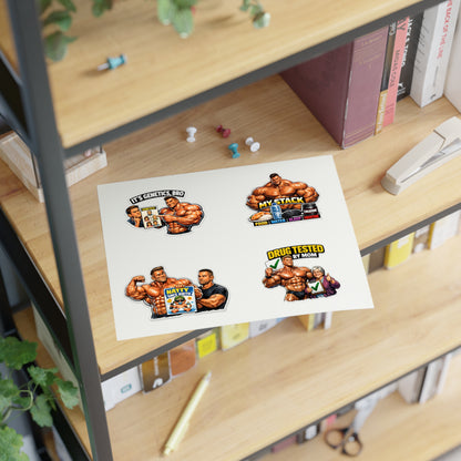 Fake Natties Sticker Sheet #2 By Swoly Ghost — 'It's Genetics, Bro' & 'Drug Tested by Mom' Gym Decals
