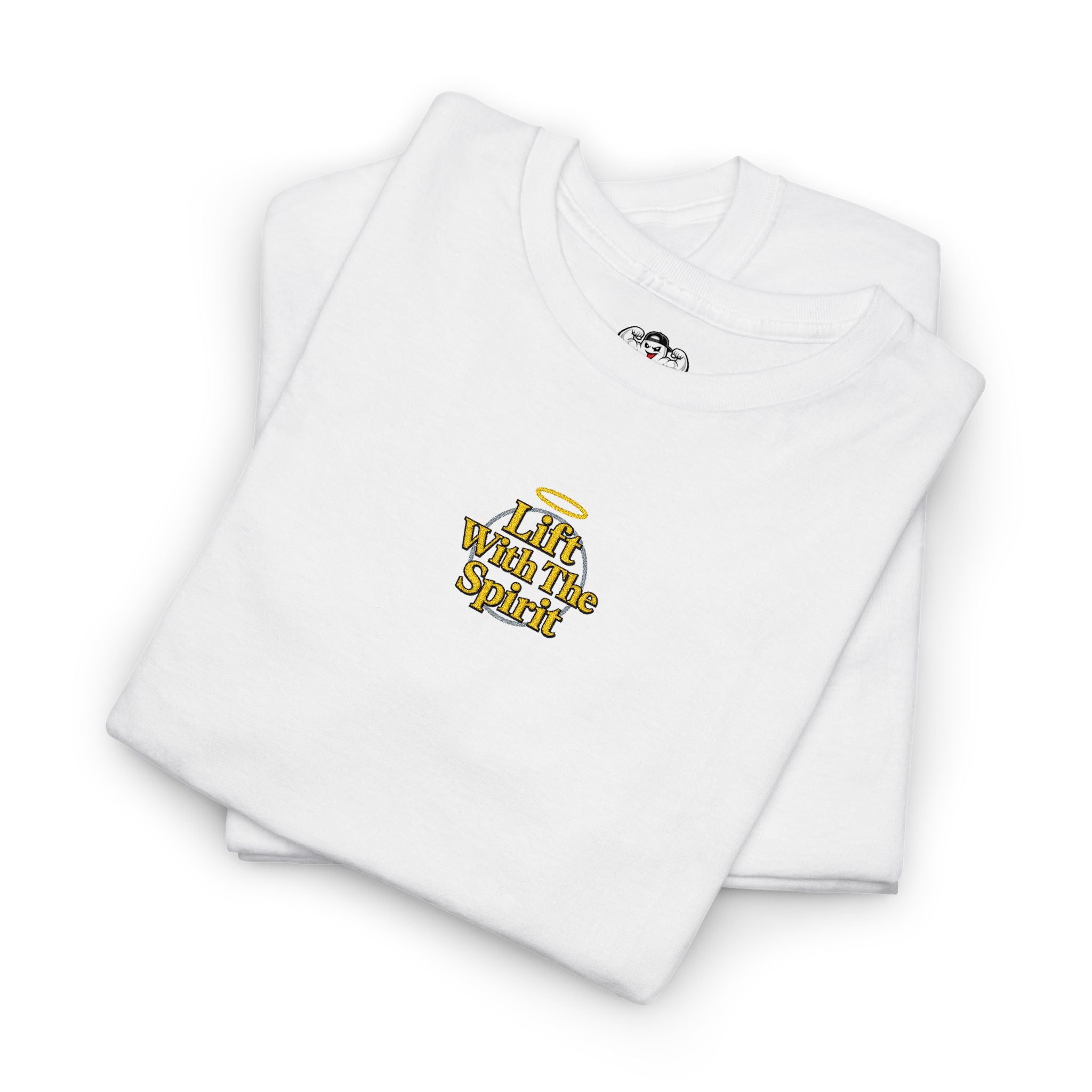 "Lift With The Spirit" Embroidered T By Swoly Ghost
