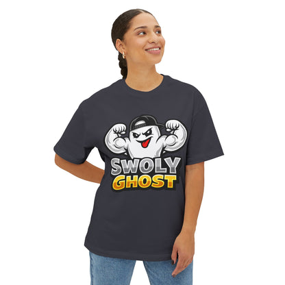 Swoly Ghost Tee #3 Oversized Gym T-Shirt By Swoly Ghost