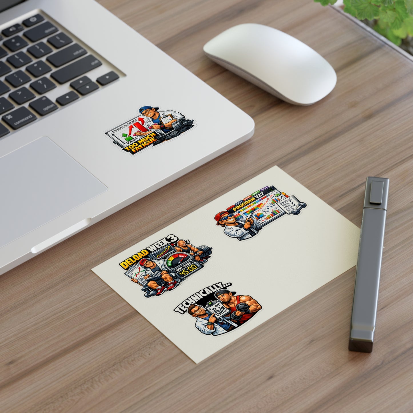Bro Scientists Sticker Sheet #2 By Swoly Ghost — Workout Program, Deload Week & Training Humor