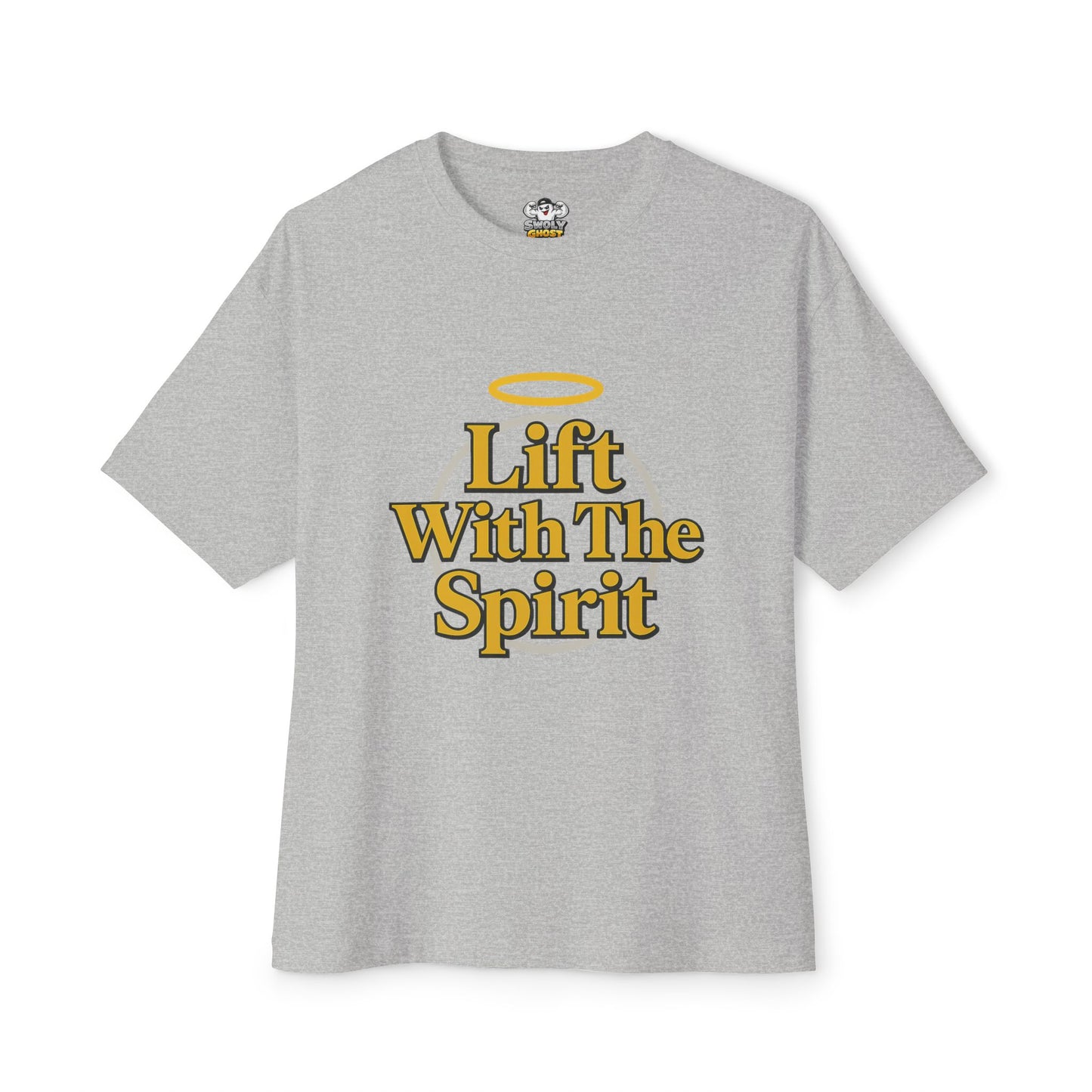 Swoly Ghost Tee #4 — "Lift With The Spirit" Oversized Gym T-Shirt By Swoly Ghost