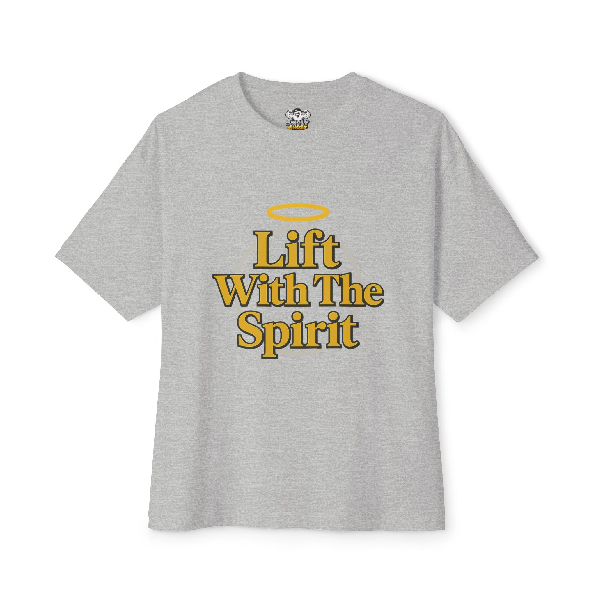 Swoly Ghost Tee #4 — "Lift With The Spirit" Oversized Gym T-Shirt By Swoly Ghost