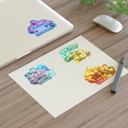 Fake Natties Sticker Sheet By Swoly Ghost — '100% Natural' & 'Just 5G Creatine' Gym Humor Stickers