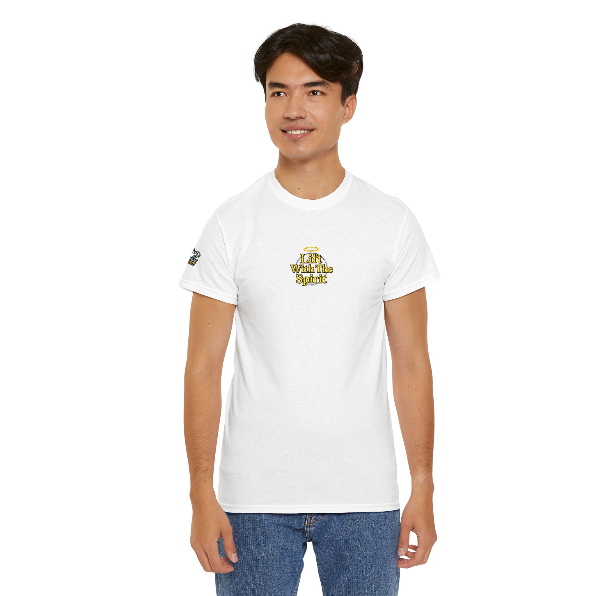 "Lift With The Spirit" Embroidered T By Swoly Ghost