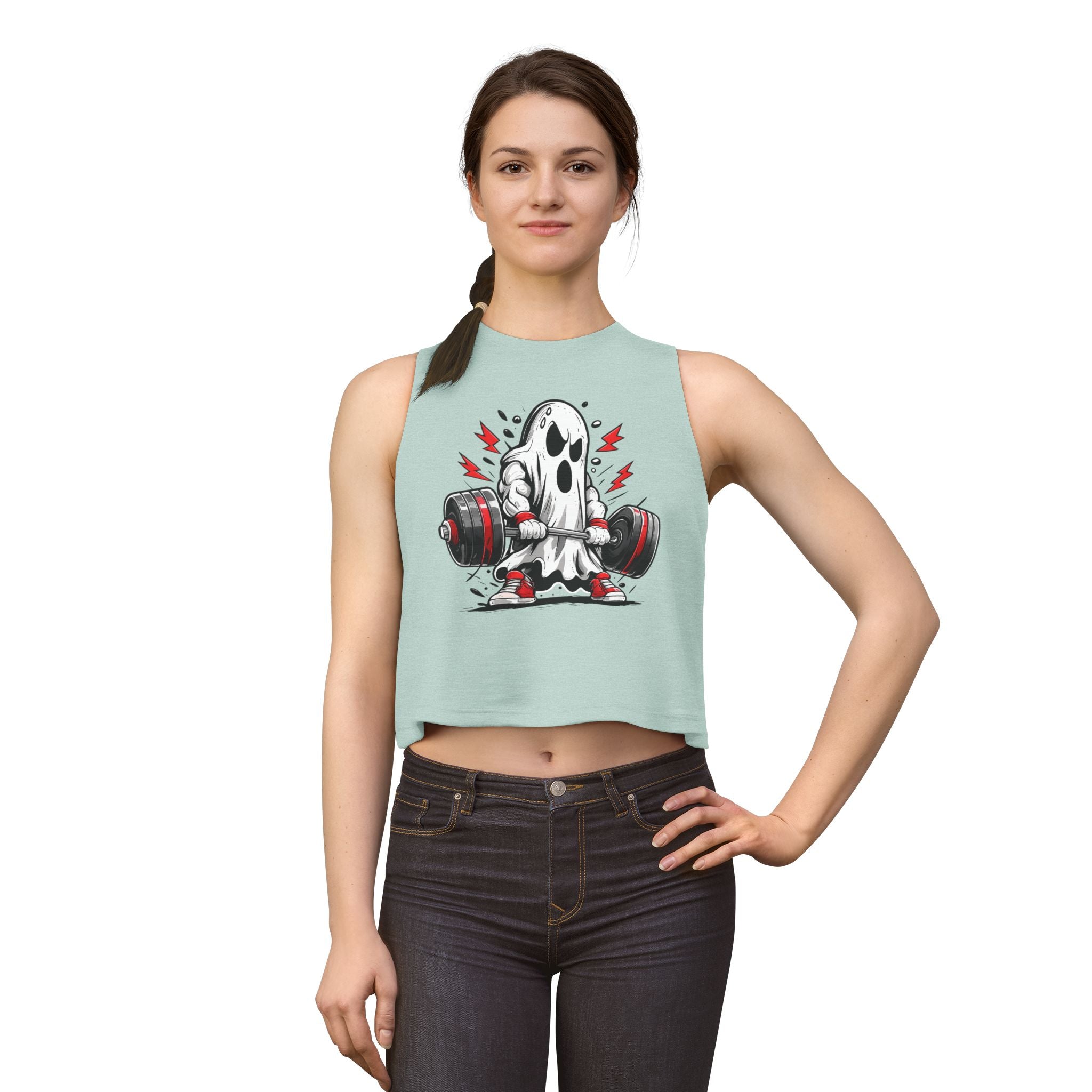 Women's Muscle Fitness Tank Crop Top #2 By Swoly Ghost