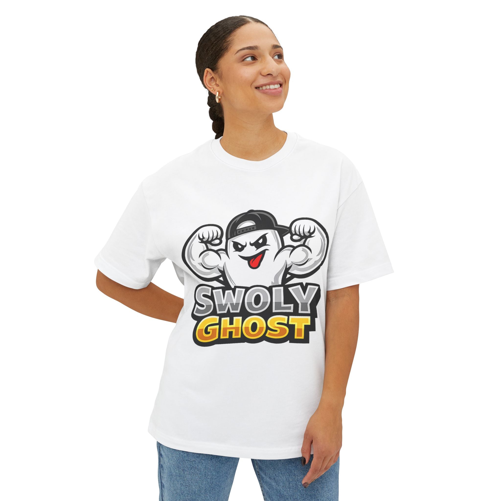 Swoly Ghost Tee #1 — "Blessed by the Pump" Oversized Gym T-Shirt By Swoly Ghost