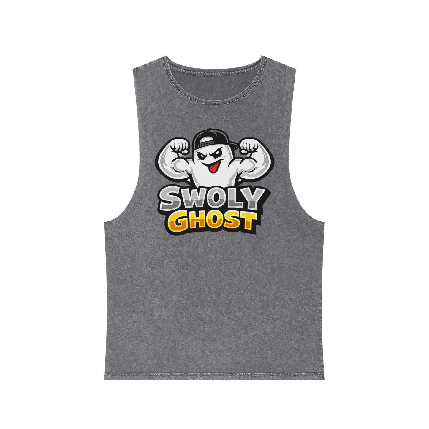 "Lift With The Spirit" Stonewash Tank Top by Swoly Ghost