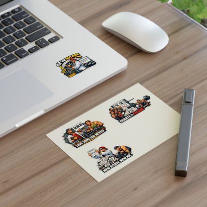 Bro Scientists Sticker Sheet #1 By Swoly Ghost  — 'Save Some For Never', 'Debate to Failure', 'New Study, New Me', '43 or Nothing'