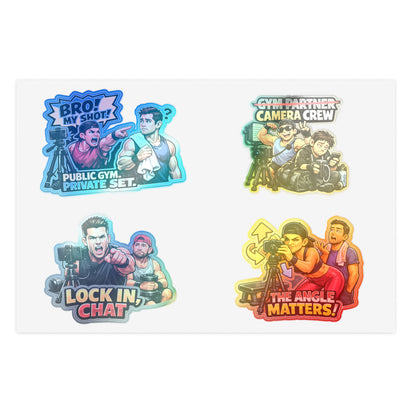 Influencer Energy Sticker Sheet #2 By Swoly Ghost — Filmmaker Vibes: "Bro! My Shot!" & "The Angle Matters!"