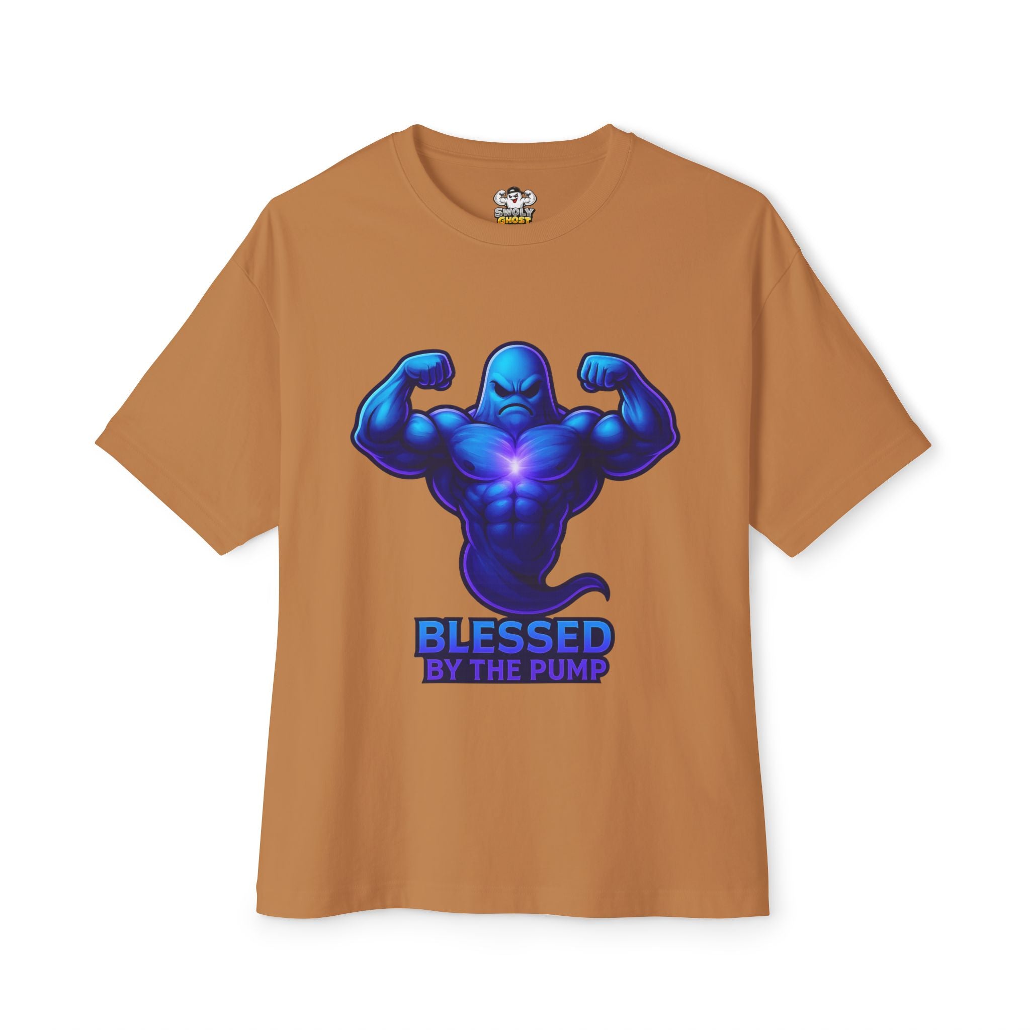 "Blessed by the Pump" / "Elevated By Iron" Oversized Gym T-Shirt By Swoly Ghost