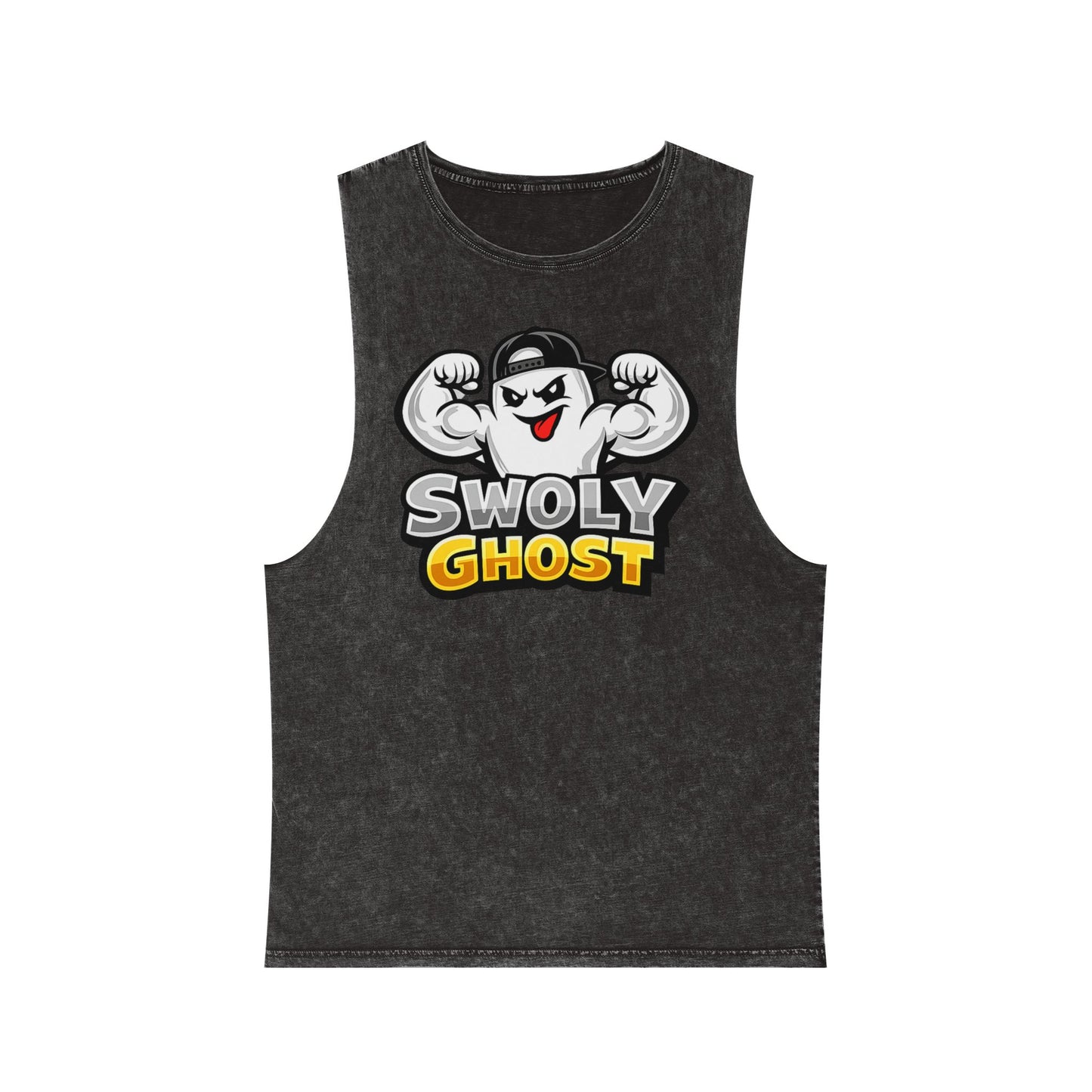 "Lift With The Spirit" Stonewash Tank Top by Swoly Ghost
