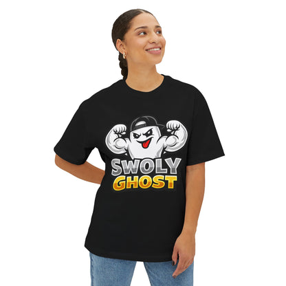 Swoly Ghost Tee #3 Oversized Gym T-Shirt By Swoly Ghost