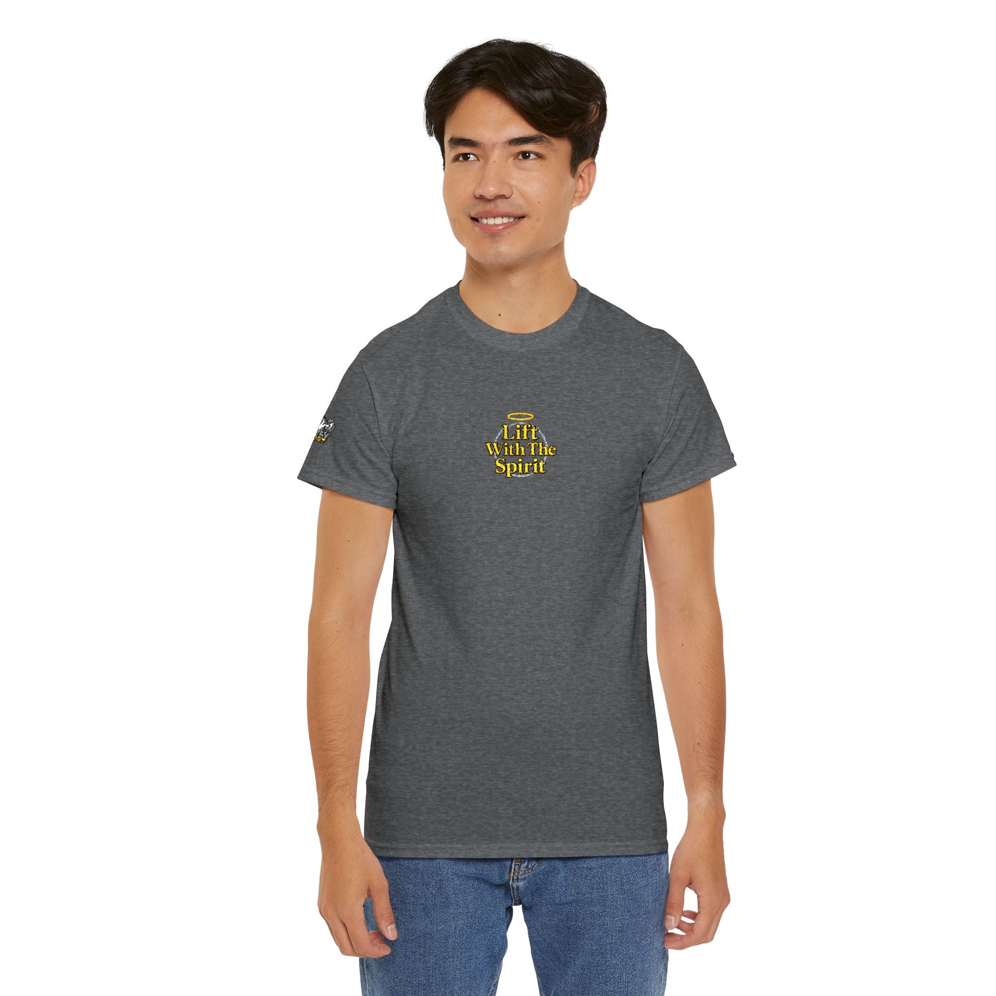 "Lift With The Spirit" Embroidered T By Swoly Ghost