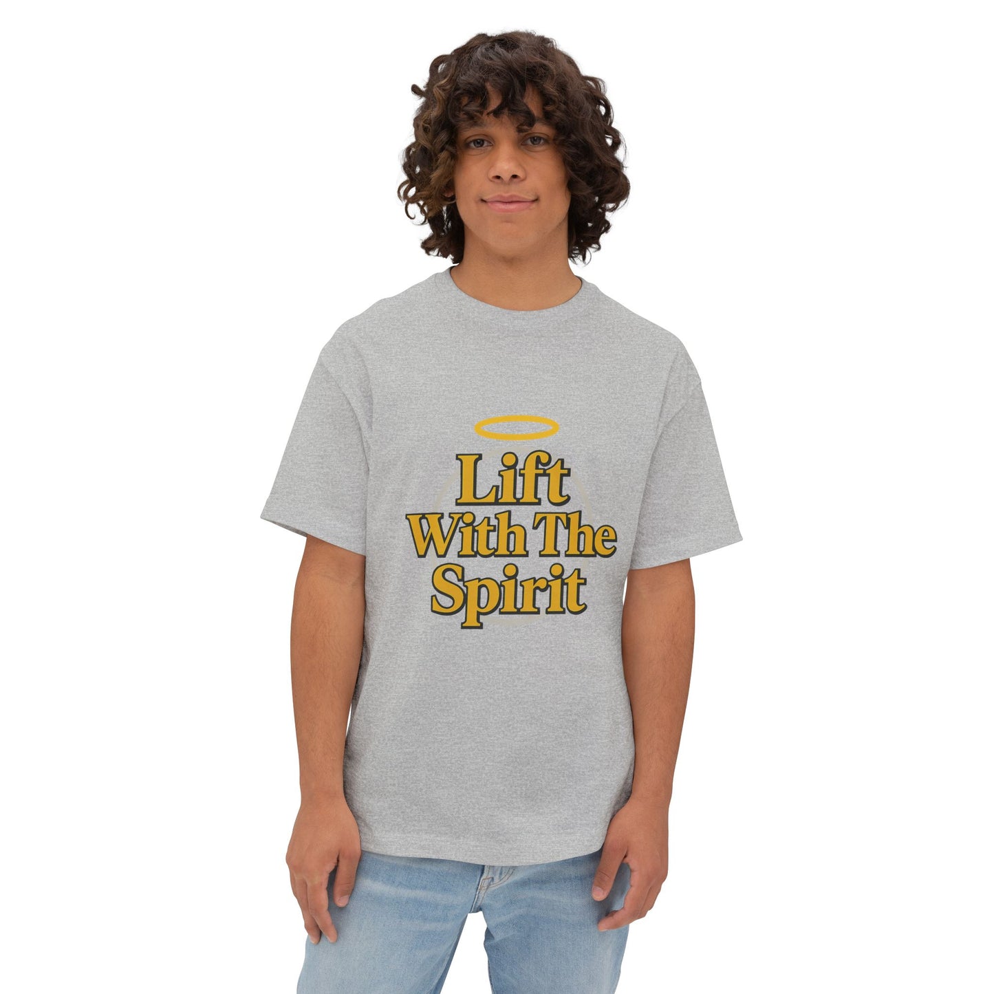 Swoly Ghost Tee #4 — "Lift With The Spirit" Oversized Gym T-Shirt By Swoly Ghost