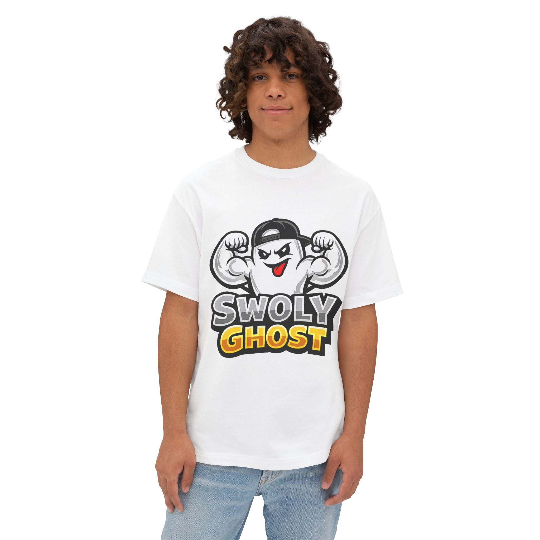 Swoly Ghost Tee #1 — "Blessed by the Pump" Oversized Gym T-Shirt By Swoly Ghost