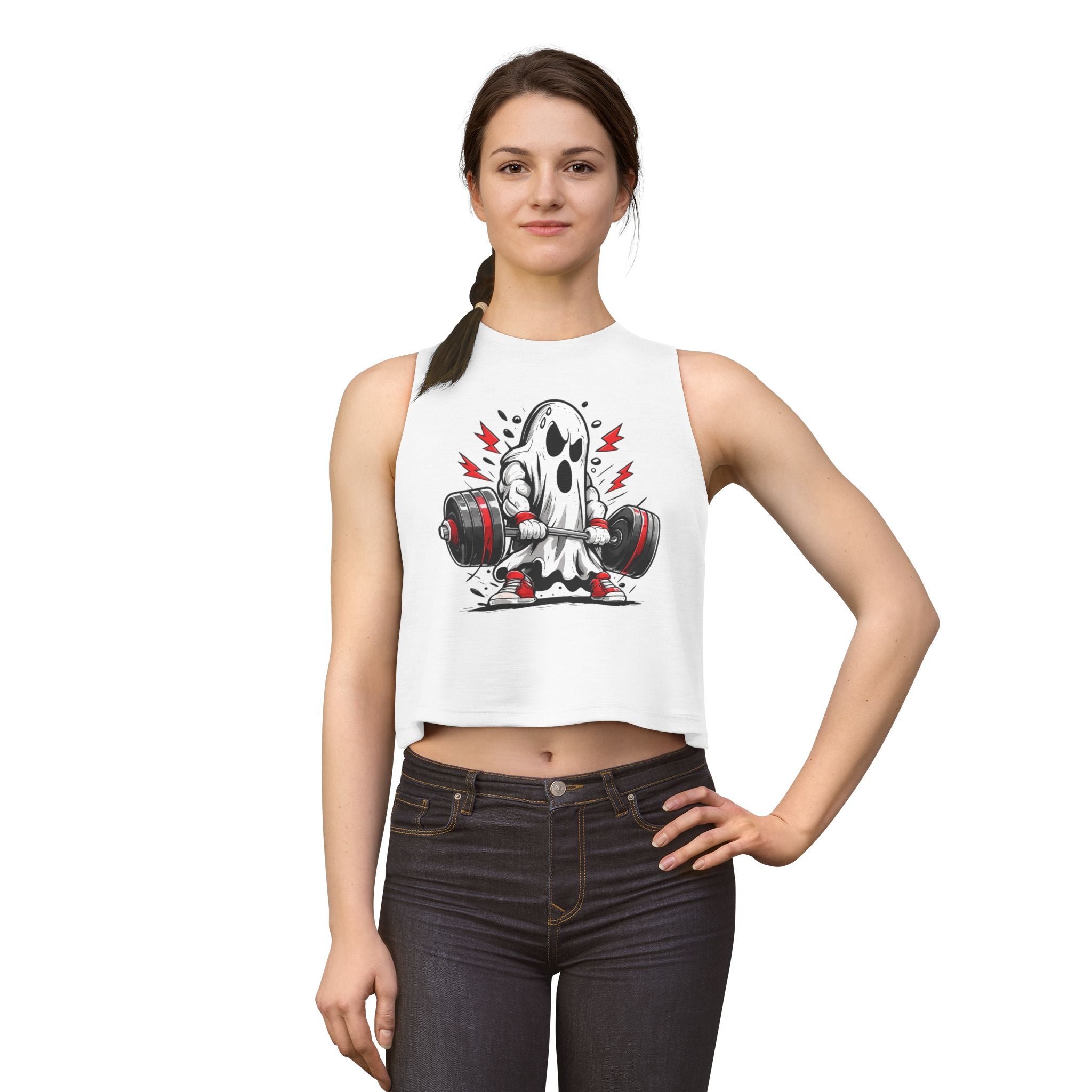 Women's Muscle Fitness Tank Crop Top #2 By Swoly Ghost